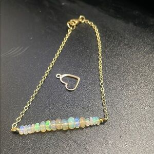 Elegant Gold Opal Bracelet